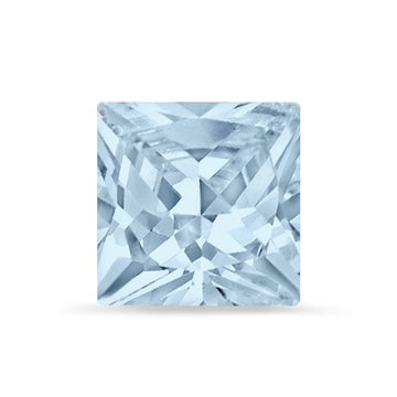 Princess Cut Aquamarine CZ Loose Gemstones